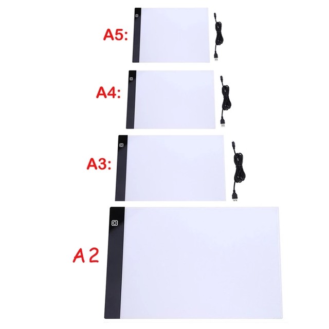 A5/A4/A3/A2 Three level dimming LED Light Pad for diamond painting Artcraft  Tracing Light Box Digital Tablets Drawing Tablet - AliExpress